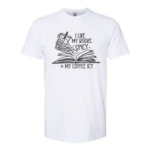 I Like My Books Spicy And My Coffee Icy Softstyle CVC T-Shirt