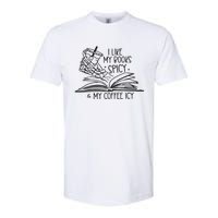 I Like My Books Spicy And My Coffee Icy Softstyle CVC T-Shirt