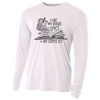 I Like My Books Spicy And My Coffee Icy Cooling Performance Long Sleeve Crew