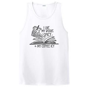 I Like My Books Spicy And My Coffee Icy PosiCharge Competitor Tank