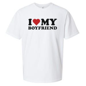 I Love My Boyfriend Baby Sueded Cloud Jersey T-Shirt