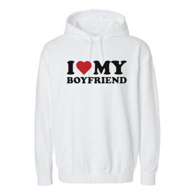 I Love My Boyfriend Baby Garment-Dyed Fleece Hoodie