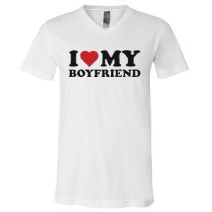 I Love My Boyfriend Baby V-Neck T-Shirt