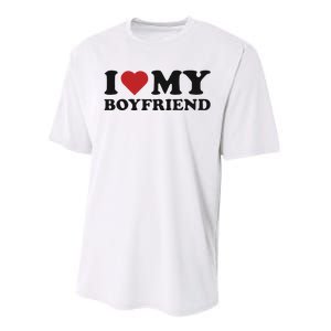 I Love My Boyfriend Baby Performance Sprint T-Shirt