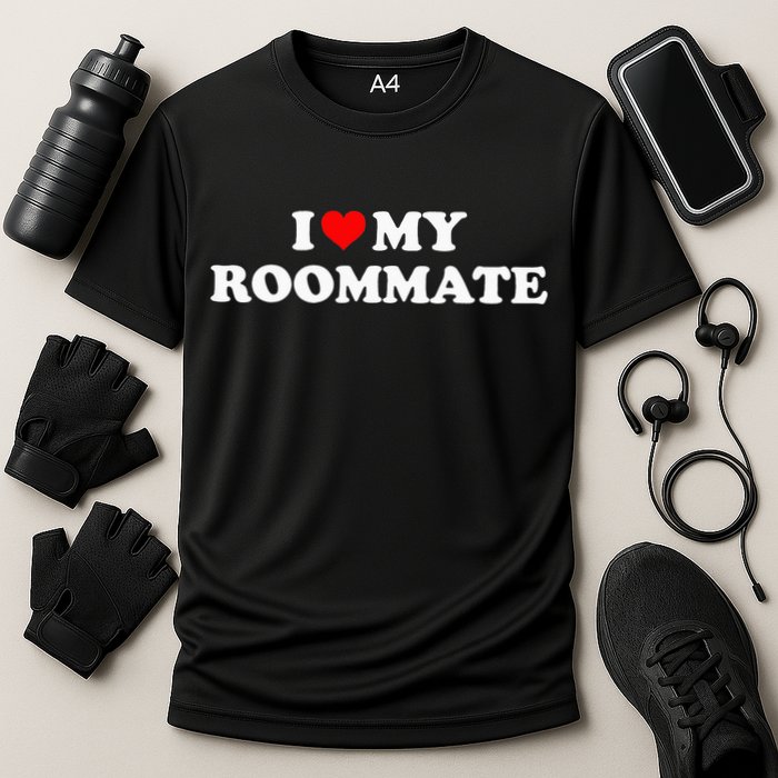 I Love My Roommate- I Heart My Roommate Red Heart Cooling Performance Crew T-Shirt