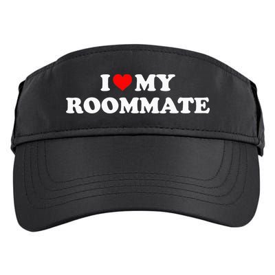I Love My Roommate- I Heart My Roommate Red Heart Adult Drive Performance Visor