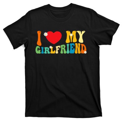 i love my girlfriend gf red heart love valentine T-Shirt