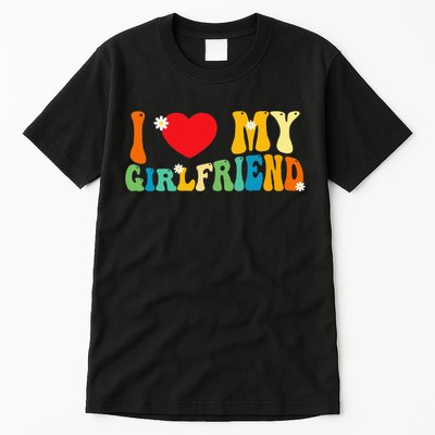 i love my girlfriend gf red heart love valentine Tall T-Shirt