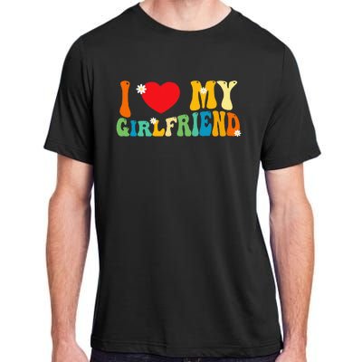 i love my girlfriend gf red heart love valentine Adult ChromaSoft Performance T-Shirt