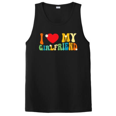 i love my girlfriend gf red heart love valentine PosiCharge Competitor Tank