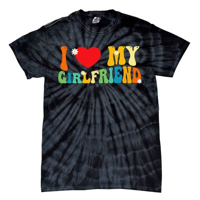 i love my girlfriend gf red heart love valentine Tie-Dye T-Shirt