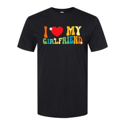 i love my girlfriend gf red heart love valentine Softstyle CVC T-Shirt