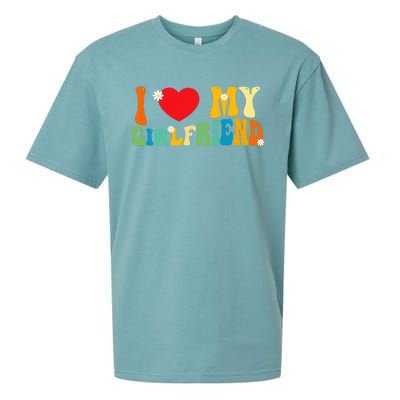 i love my girlfriend gf red heart love valentine Sueded Cloud Jersey T-Shirt