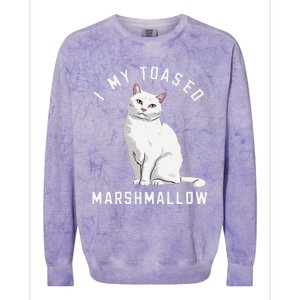 I Love My Toasted Marshmallow Flame Point Siamese Cat (1) Colorblast Crewneck Sweatshirt