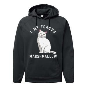 I Love My Toasted Marshmallow Flame Point Siamese Cat (1) Performance Fleece Hoodie