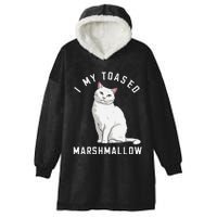 I Love My Toasted Marshmallow Flame Point Siamese Cat (1) Hooded Wearable Blanket