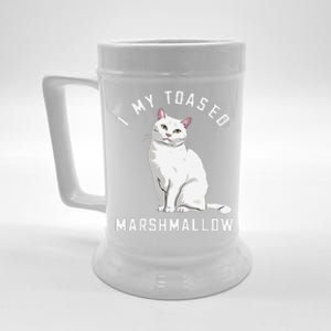 I Love My Toasted Marshmallow Flame Point Siamese Cat (1) Beer Stein