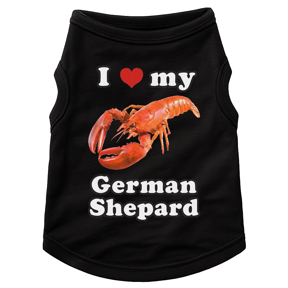 I Love My German Shepard Lobster Doggie Tank
