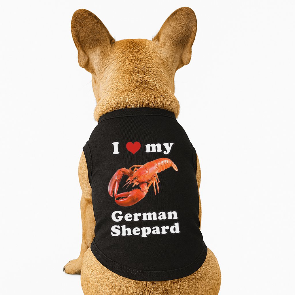 I Love My German Shepard Lobster Doggie Tank