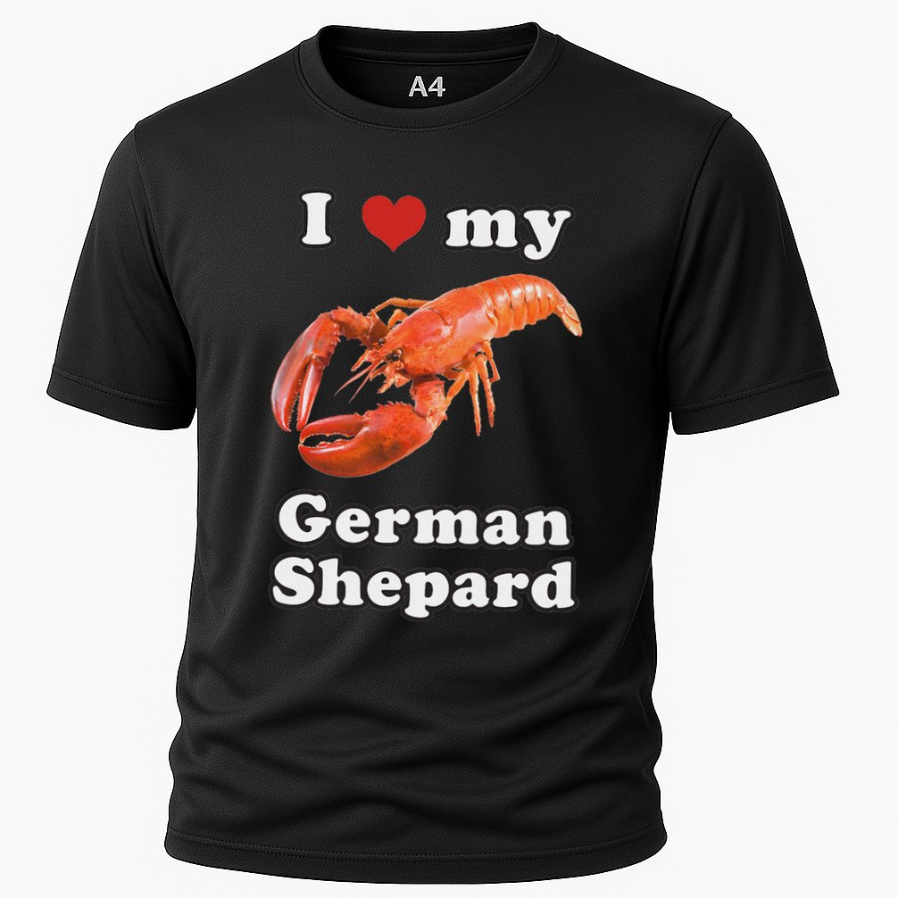 I Love My German Shepard Lobster Cooling Performance Crew T-Shirt