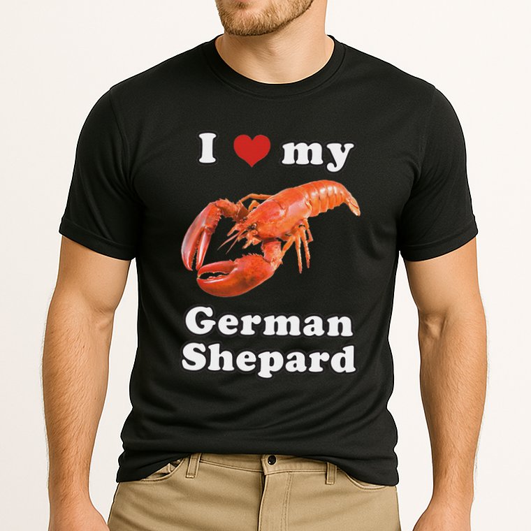 I Love My German Shepard Lobster Cooling Performance Crew T-Shirt