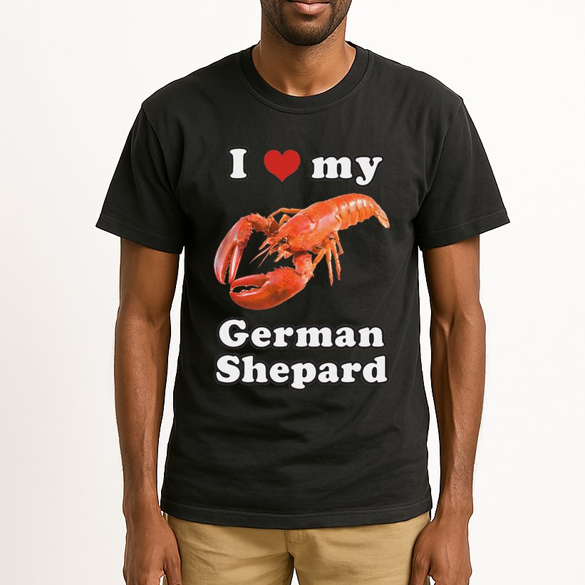 I Love My German Shepard Lobster Tall T-Shirt