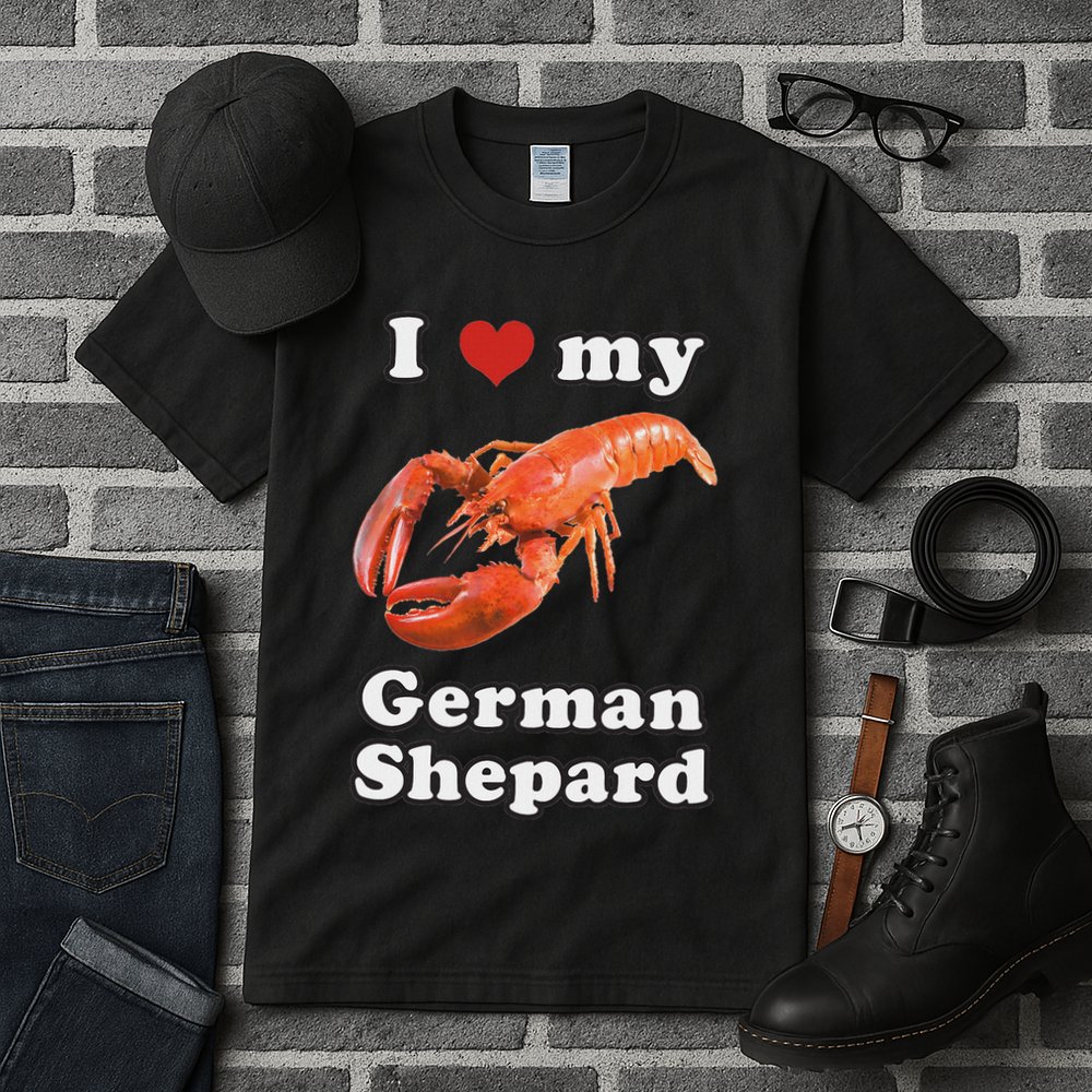 I Love My German Shepard Lobster Tall T-Shirt