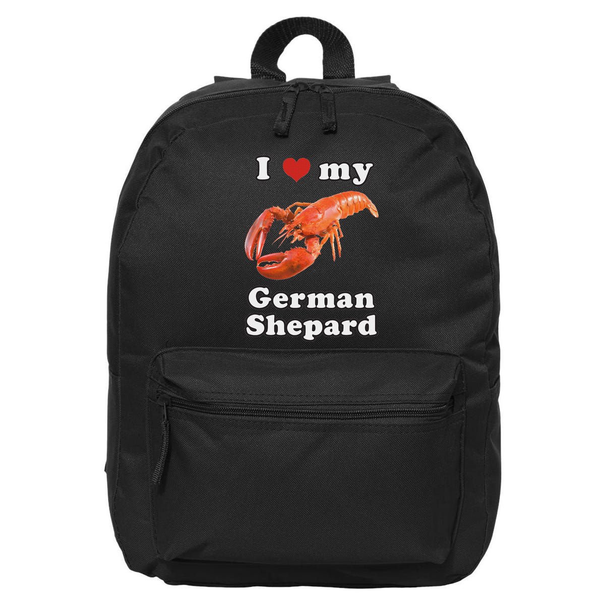 I Love My German Shepard Lobster 16 in Basic Backpack