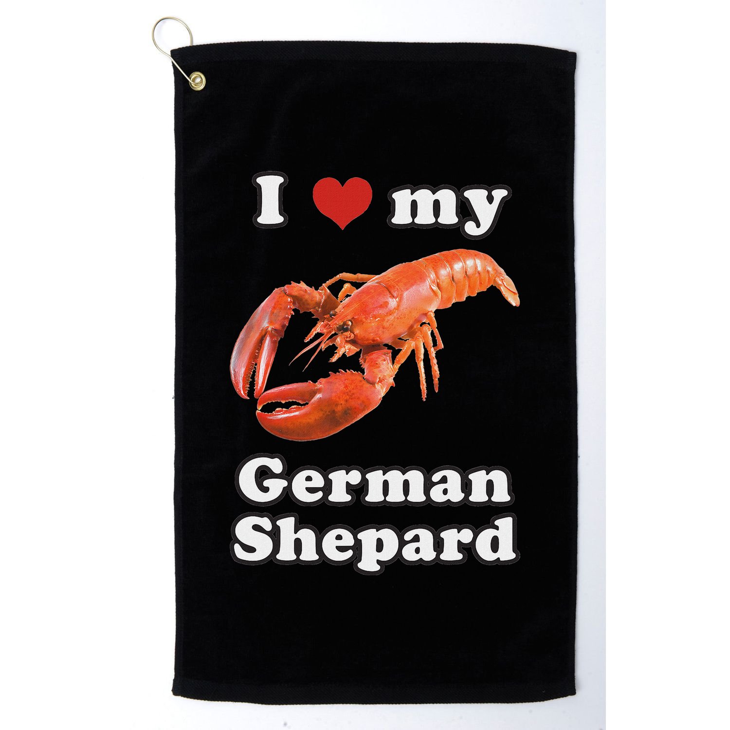 I Love My German Shepard Lobster Golf Towel