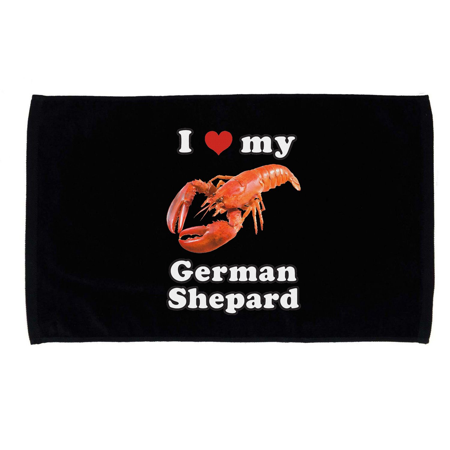 I Love My German Shepard Lobster Microfiber Hand Towel