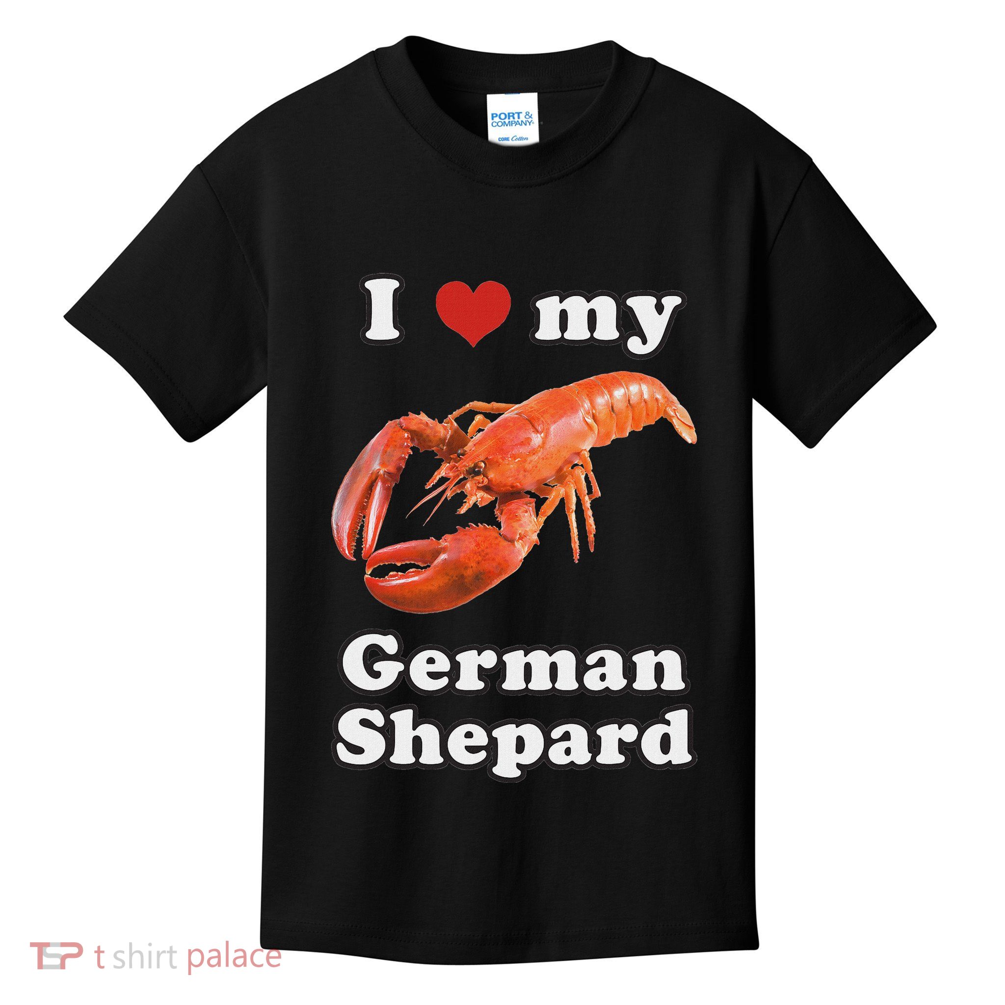 I Love My German Shepard Lobster Kids T-Shirt