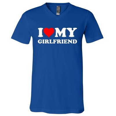 I Love My Girlfriend I Heart My Girlfriend V-Neck T-Shirt