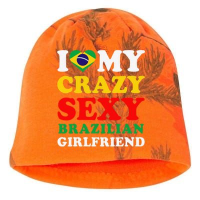 I Love My Crazy Sexy Brazilian Girlfriend Brazil Boyfriend Kati - Camo Knit Beanie