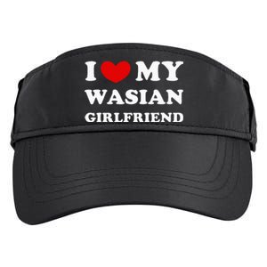 I Love My Wasian Girlfriend Adult Drive Performance Visor