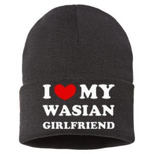 I Love My Wasian Girlfriend Sustainable Knit Beanie