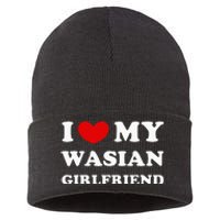 I Love My Wasian Girlfriend Sustainable Knit Beanie