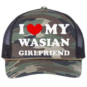 I Love My Wasian Girlfriend Retro Rope Trucker Hat Cap