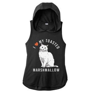 I Love My Toasted Marshmallow Flame Point Siamese Cat Ladies PosiCharge Tri-Blend Wicking Draft Hoodie Tank