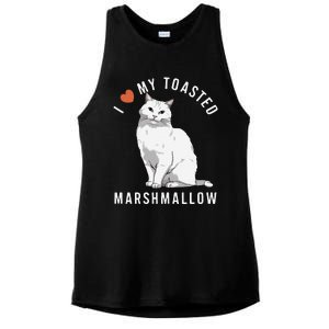 I Love My Toasted Marshmallow Flame Point Siamese Cat Ladies PosiCharge Tri-Blend Wicking Tank