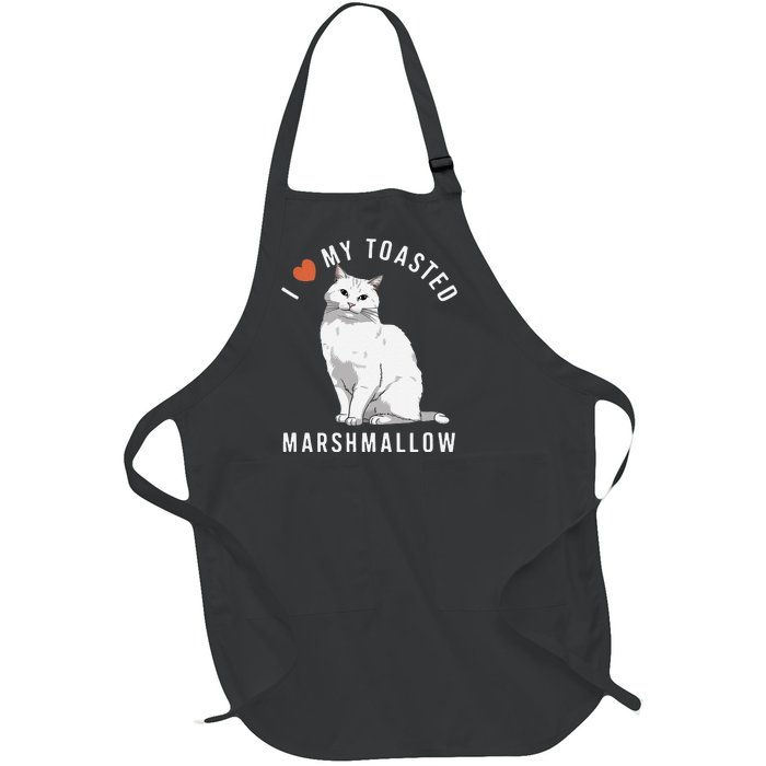 I Love My Toasted Marshmallow Flame Point Siamese Cat Full-Length Apron With Pockets