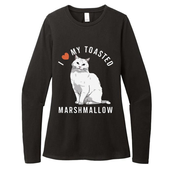 I Love My Toasted Marshmallow Flame Point Siamese Cat Womens CVC Long Sleeve Shirt