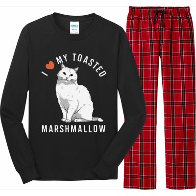 I Love My Toasted Marshmallow Flame Point Siamese Cat Long Sleeve Pajama Set