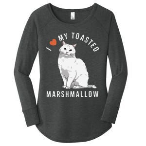 I Love My Toasted Marshmallow Flame Point Siamese Cat Women's Perfect Tri Tunic Long Sleeve Shirt