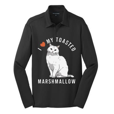 I Love My Toasted Marshmallow Flame Point Siamese Cat Silk Touch Performance Long Sleeve Polo