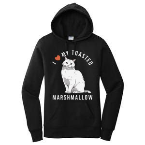 I Love My Toasted Marshmallow Flame Point Siamese Cat Women's Pullover Hoodie