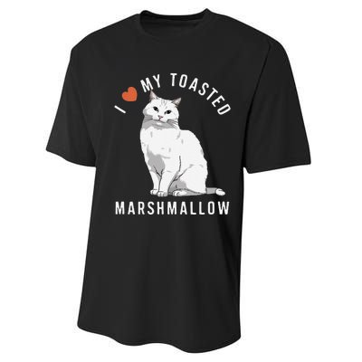 I Love My Toasted Marshmallow Flame Point Siamese Cat Performance Sprint T-Shirt