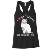 I Love My Toasted Marshmallow Flame Point Siamese Cat Women's Racerback Tank