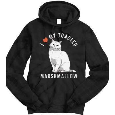 I Love My Toasted Marshmallow Flame Point Siamese Cat Tie Dye Hoodie