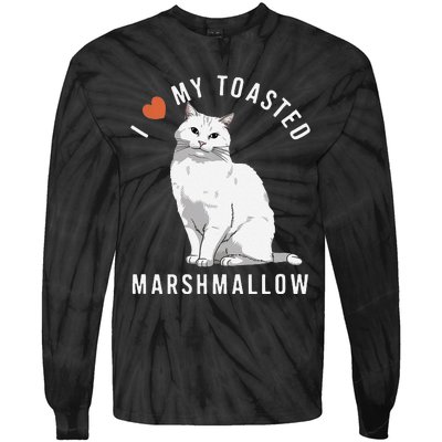 I Love My Toasted Marshmallow Flame Point Siamese Cat Tie-Dye Long Sleeve Shirt