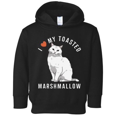 I Love My Toasted Marshmallow Flame Point Siamese Cat Toddler Hoodie